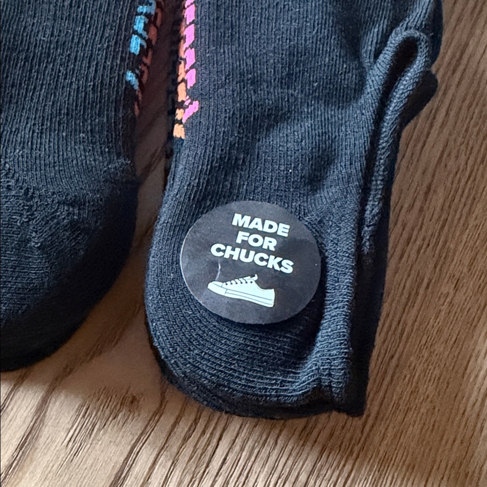 Converse Black Socks half cushion ultra low 6 pairs sizes 4 to 10 - Picture 2 of 2